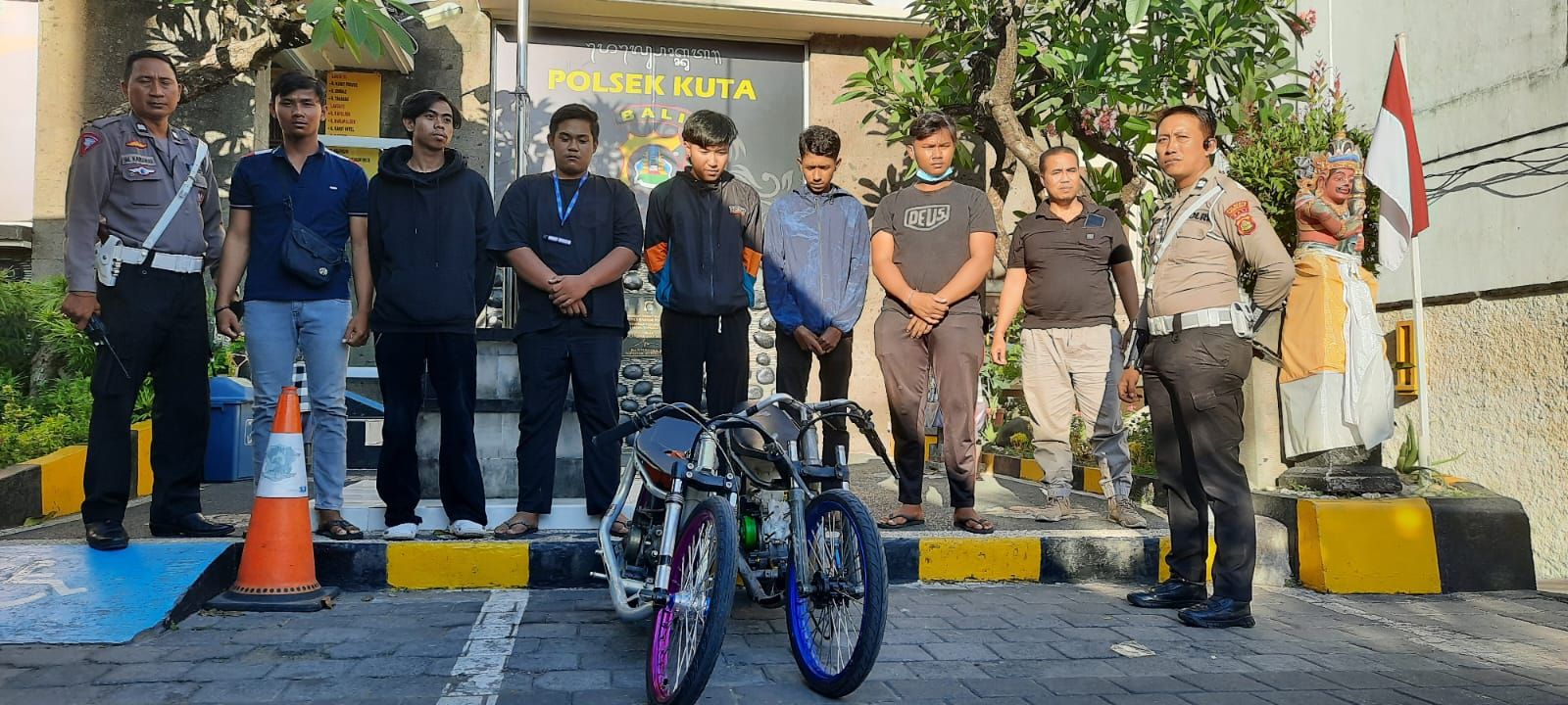  Polsek Kuta Amankan Joki Balap Liar  Viral 