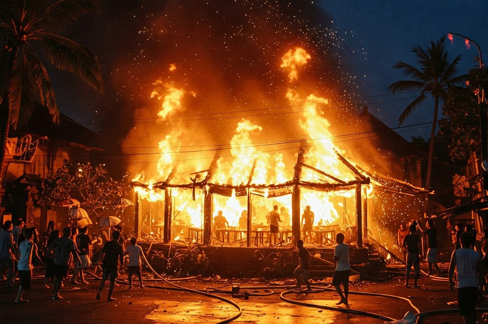 Korsleting Maut: Warung Sanur Rata dengan Tanah