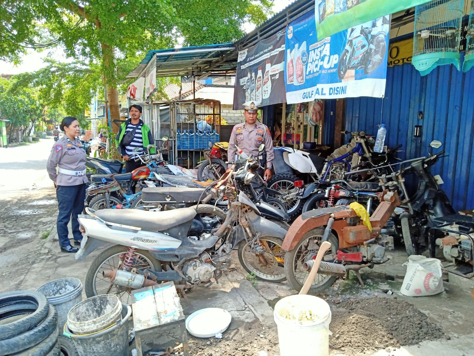 podiumnews.com-Polresta Denpasar Sosialisasi Soal Knalpot Brong