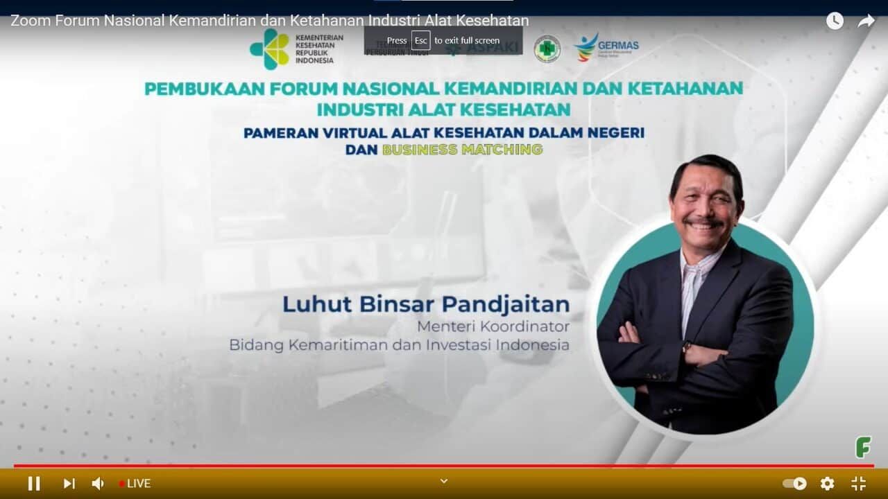 podiumnews.com-Luhut: Pentingnya Kemandirian Sektor Kesehatan
