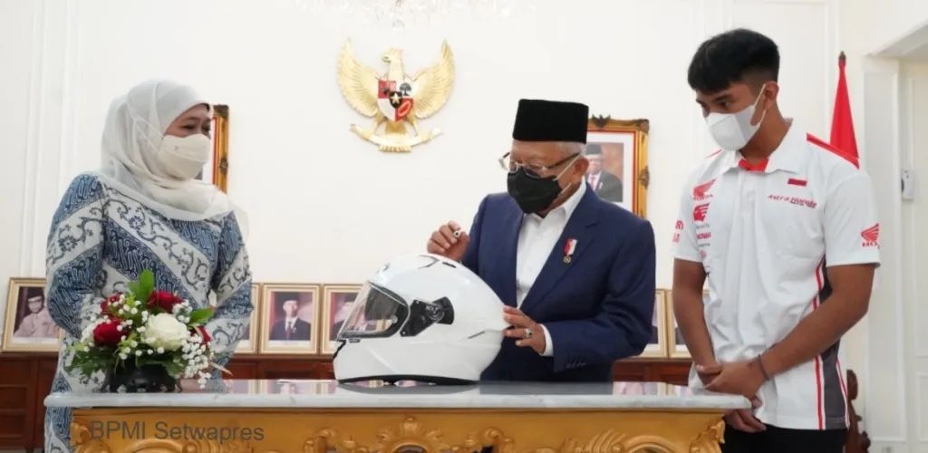 podiumnews.com-Wapres Puji Prestasi Pembalap Indonesia Mario Suryo Aji