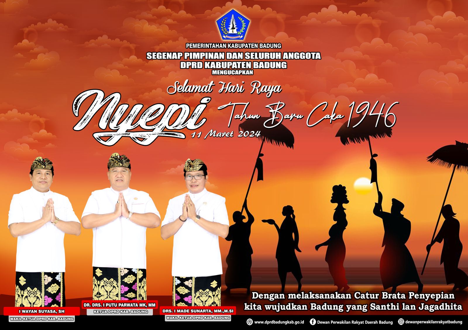 podiumnews.com-DPRD Badung Ucapkan Selamat Hari Raya Nyepi