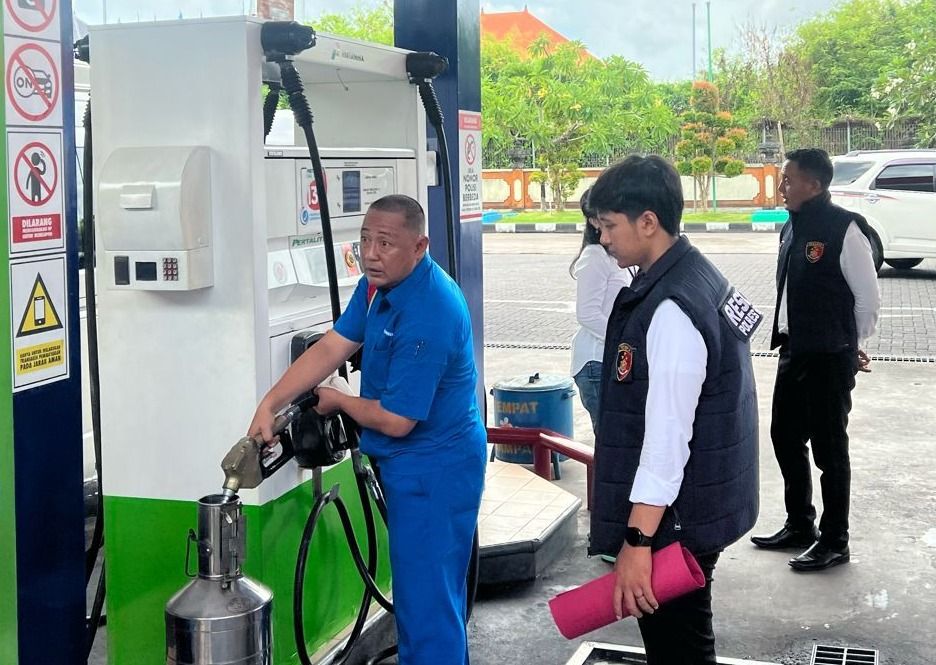 podiumnews.com-Polisi Sidak SPBU di Seputaran Bandara Ngurah Rai