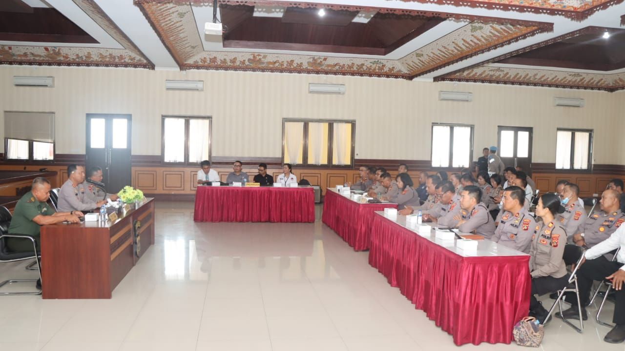 podiumnews.com-Polresta Denpasar Gelar Rakor Pengamanan Pemilu