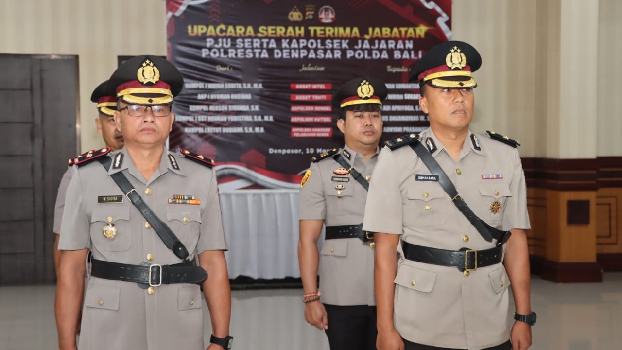 Sejumlah Kapolsek dan Kasat Polresta Denpasar Diganti