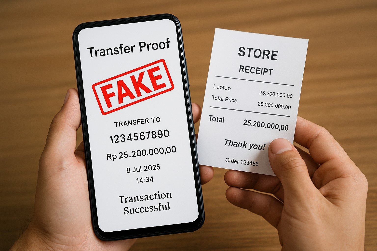 Penipuan Transfer Palsu Rugikan Toko di Denpasar, Dua Pelaku Dibekuk