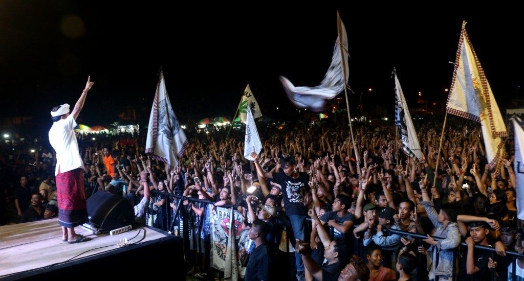  Belasan Ribu Generasi Milenia Gianyar Hadiri Gelar Budaya Satu Jalur