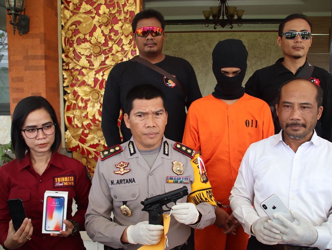 Di Denpasar, Polisi Tangkap Perampok Bersenjata Airshoft Gun