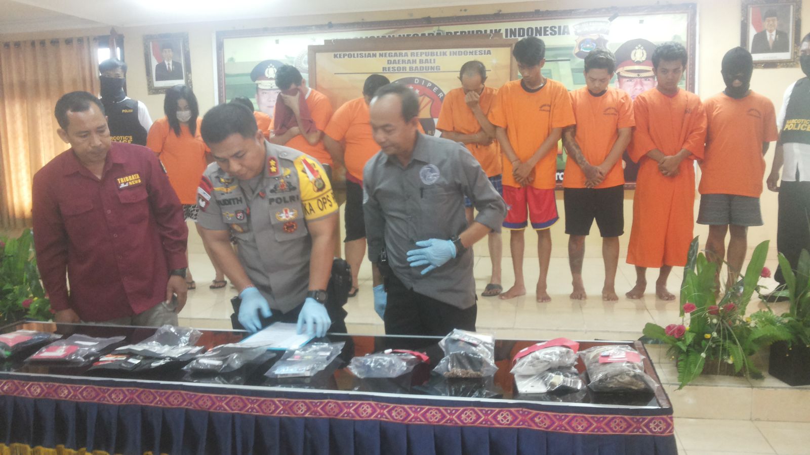 Hanya Sepekan, Polres Badung Tangkap 9 Tersangka Narkoba 