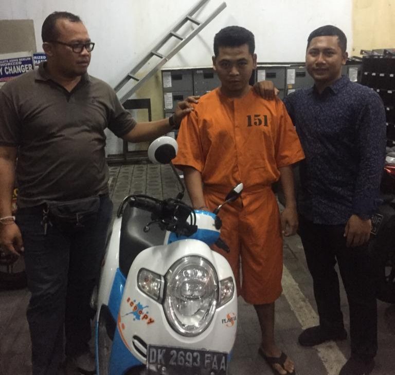 Gadaikan Motor Sewaan,  Bagus Gede Ditangkap Polisi di Rumahnya