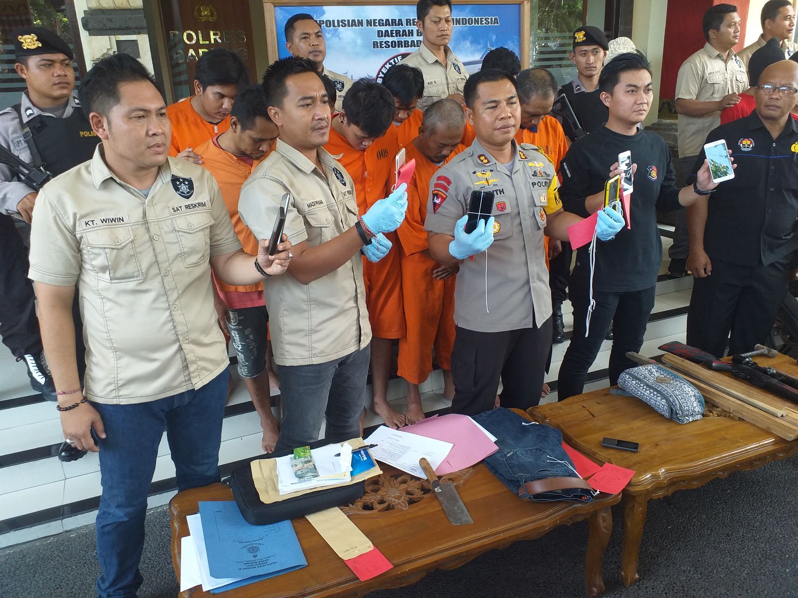 Dua Bulan, Polres Badung Amankan 10 Tersangka Kriminal