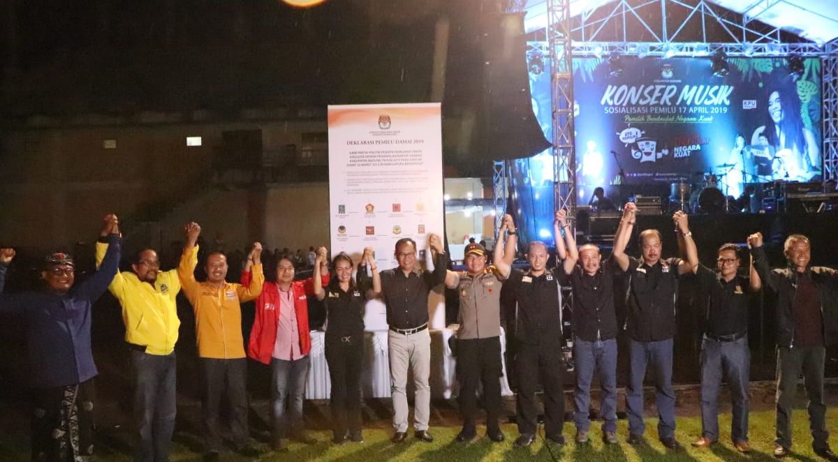 Deklarasi Pemilu Damai, KPU Badung Ajak Masyarakat Gunakan Hak Pilih