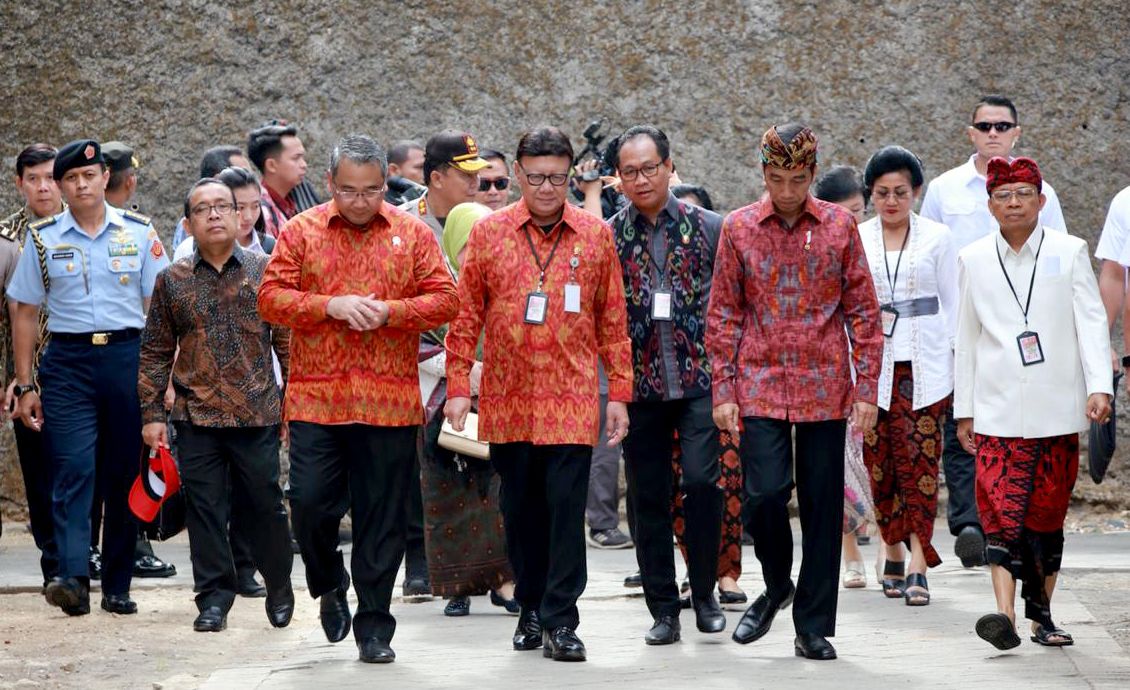 Jokowi Buka Temu Karya Nasional TTG XX dan PINDesKel 2018 di GWK, Koster Beri Ucapan Selamat Datang