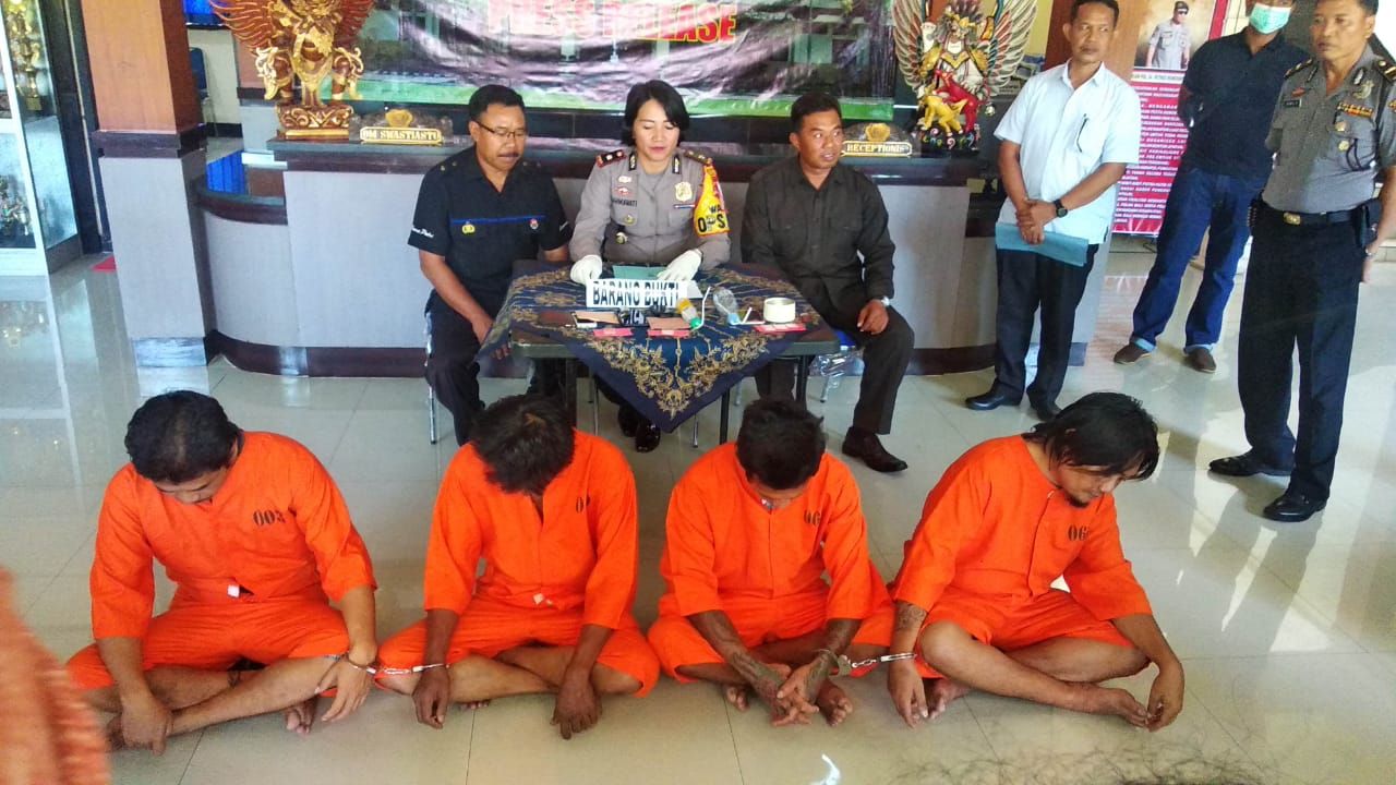 Polres Tabanan Berhasil Ringkus Empat Pengguna Sabu-Sabu