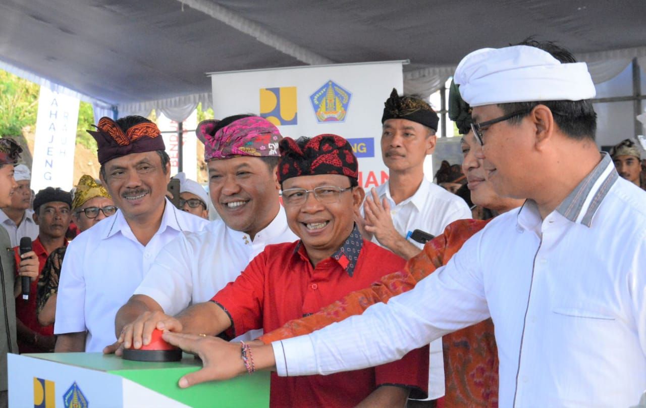 Ditarget Selesai 4 Tahun, Koster Buka Ground Breaking Bendungan Sidan
