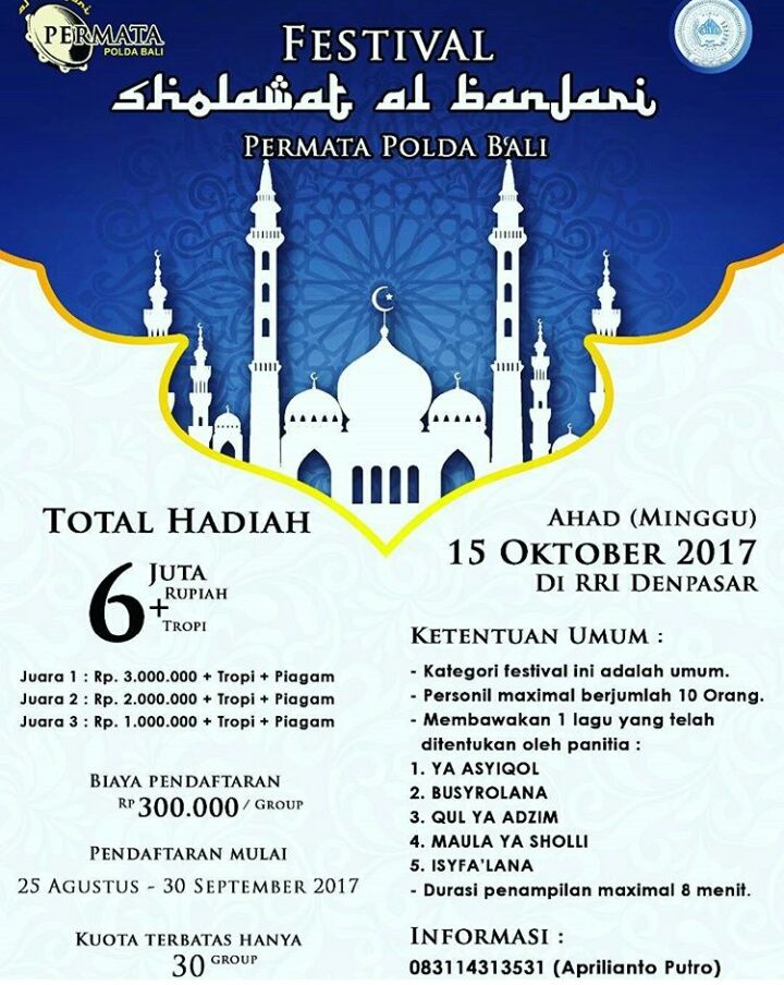 Festival Sholawat Al Banjari Permata Polda Bali