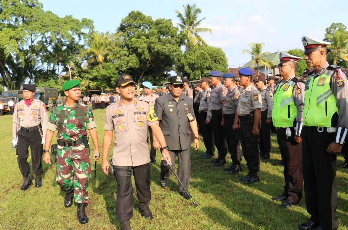 Sigap Pemilu, Polres Tabanan Gelar Apel Pasukan Kesiapan TNI-POLRI
